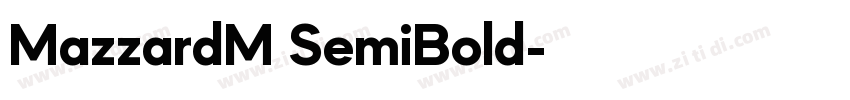 MazzardM SemiBold字体转换